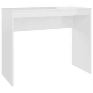 vidaXL magasfényű fehér szerelt fa íróasztal 90 x 40 x 72 cm kép