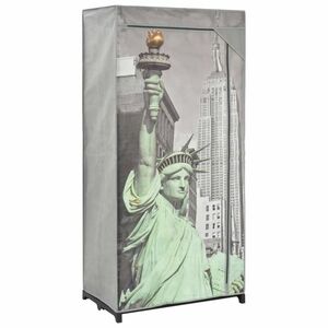 vidaXL New York szövet ruhásszekrény 75 x 45 x 160 cm kép