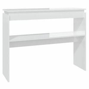 vidaXL magasfényű fehér forgácslap tálalóasztal 102 x 30 x 80 cm kép