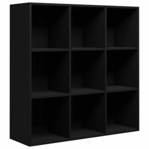 vidaXL fekete szerelt fa könyvszekrény 98 x 29 x 97, 5 cm kép
