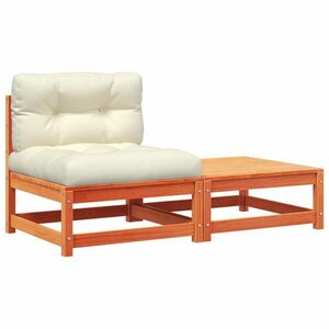 vidaXL kerti karfa nélküli kanapé párnával és lábtartóval kép