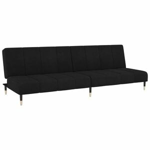 Kétszemélyes fekete bársony kanapéágy kép