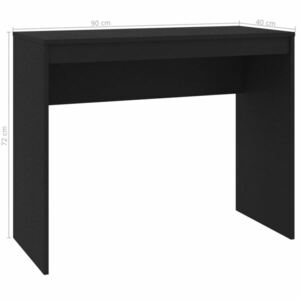 vidaXL fekete szerelt fa íróasztal 90 x 40 x 72 cm kép