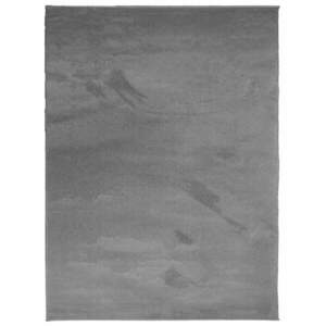 vidaXL OVIEDO antracitszürke rövid szálú szőnyeg 240 x 340 cm kép