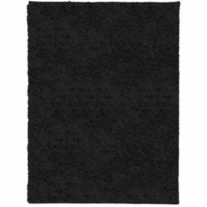 vidaXL fekete hosszú szálú bozontos modern szőnyeg 300 x 400 cm kép