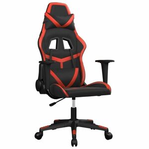 vidaXL fekete és piros műbőr gamer szék kép