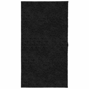 vidaXL fekete hosszú szálú bozontos modern szőnyeg 80 x 150 cm kép