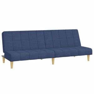 vidaXL kétszemélyes kék szövet kanapéágy kép