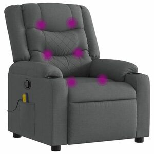 vidaXL sötétszürke szövet dönthető szék kép