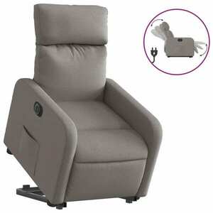 vidaXL elektromos felállást segítő tópszínű szövet dönthető fotel kép