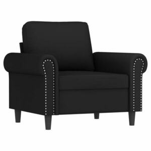 vidaXL fekete bársony kanapéfotel 60 cm kép