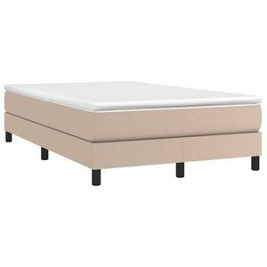 vidaXL cappuccino színű műbőr rugós ágy matraccal 120 x 190 cm kép