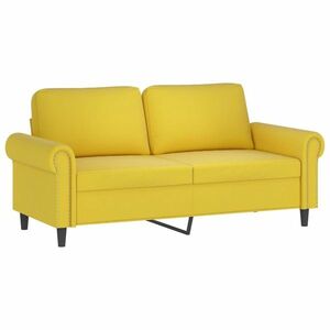 Kétszemélyes sárga bársony kanapé 140 cm kép