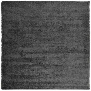 vidaXL atracitszürke hosszú szálú bozontos modern szőnyeg 120 x 120 cm kép