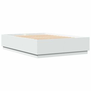 vidaXL fehér szerelt fa ágykeret 150 x 200 cm kép