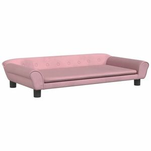 vidaXL rózsaszín bársony gyerek kanapé 100 x 50 x 26 cm kép
