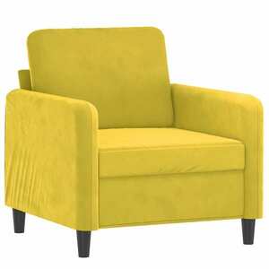 vidaXL sárga bársony kanapéfotel 60 cm kép