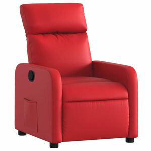 Piros műbőr dönthető fotel kép