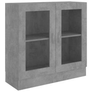 vidaXL betonszürke forgácslap vitrinszekrény 82, 5 x 30, 5 x 80 cm kép