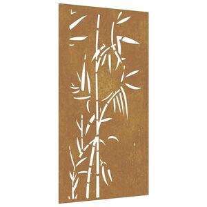 vidaXL bambuszmintás corten acél kerti faldísz 105 x 55 cm kép