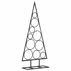 vidaXL fekete fém karácsonyfa dekorációhoz 90 cm kép
