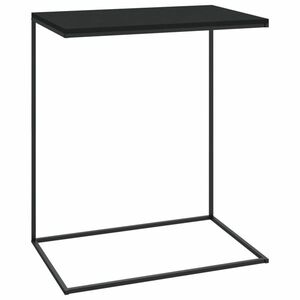 vidaXL fekete szerelt fa kisasztal 55 x 35 x 66 cm kép