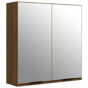 vidaXL barna tölgyszínű tükrös fürdőszobaszekrény 64 x 20 x 67 cm kép
