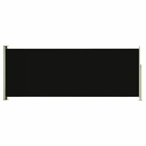 vidaXL fekete behúzható oldalsó terasznapellenző 117 x 300 cm kép