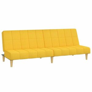 Kétszemélyes sárga szövet kanapéágy kép
