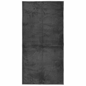 vidaXL IZA antracit rövid szálú skandináv stílusú szőnyeg 100 x 200 cm kép