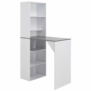 vidaXL fehér bárasztal szekrénnyel 115 x 59 x 200 cm kép