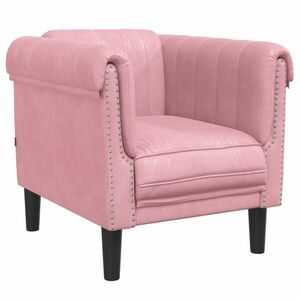 vidaXL rózsaszín bársony kanapéfotel kép