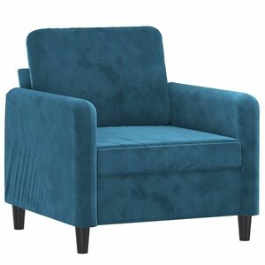 vidaXL kék bársony kanapéfotel 60 cm kép