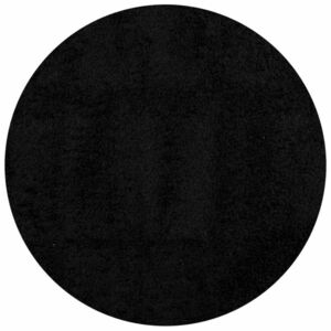 vidaXL fekete hosszú szálú bozontos modern szőnyeg Ø 200 cm kép