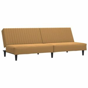 vidaXL kétszemélyes barna bársony kanapéágy kép