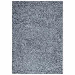 vidaXL kék hosszú szálú bozontos modern szőnyeg 140 x 200 cm kép