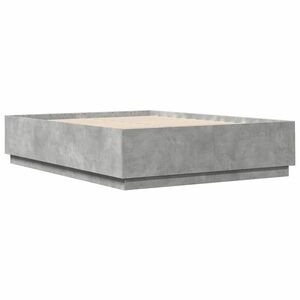 vidaXL betonszürke szerelt fa ágykeret 150 x 200 cm kép