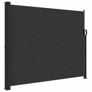 Fekete behúzható oldalsó terasz napellenző 160 x 300 cm kép