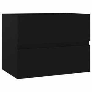 vidaXL fekete forgácslap mosdószekrény 60 x 38, 5 x 45 cm kép
