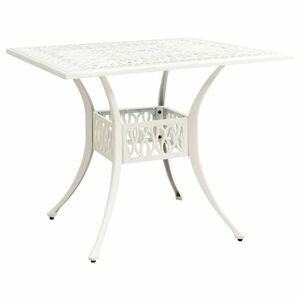vidaXL fehér öntött alumínium kerti asztal 90 x 90 x 73 cm kép
