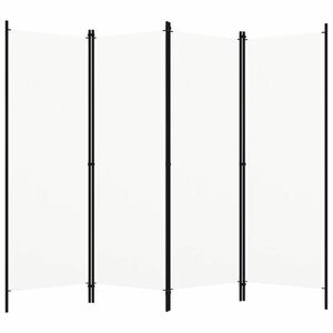 vidaXL fehér 4 paneles paraván 200 x 180 cm kép