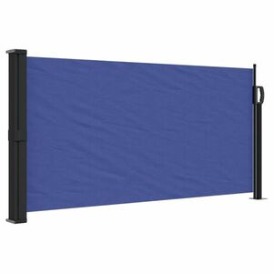 vidaXL kék behúzható oldalsó teraszi napellenző 100 x 500 cm kép