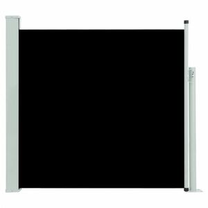 vidaXL fekete kihúzható oldalsó teraszi napellenző 170 x 300 cm kép