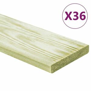 vidaXL 36 db impregnált tömör fenyőfa padlódeszka 4, 32 m² 1 m kép
