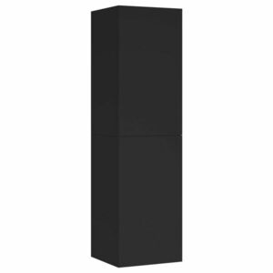 vidaXL fekete forgácslap TV-szekrény 30, 5 x 30 x 110 cm kép