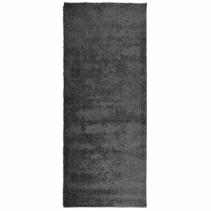 vidaXL atracitszürke hosszú szálú bozontos modern szőnyeg 80x200 cm kép