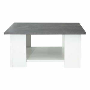 Fehér dohányzóasztal beton dekoros asztallappal 67x67 cm Square - TemaHome kép