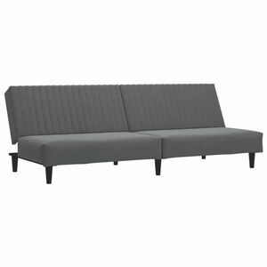 vidaXL kétszemélyes sötétszürke bársony kanapéágy kép