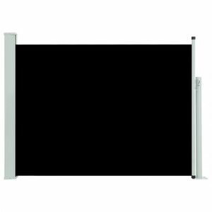 vidaXL fekete behúzható oldalsó terasznapellenző 117 x 500 cm kép