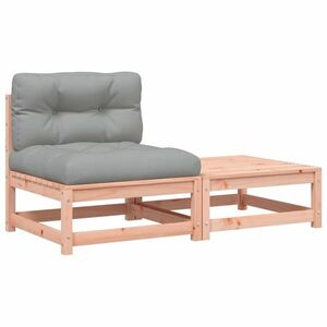 vidaXL kerti karfa nélküli kanapé párnával és lábtartóval kép